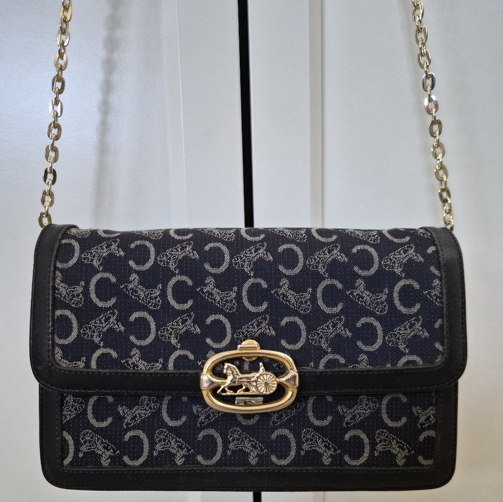 Authentic CELINE Blue Patterned Women's Bag